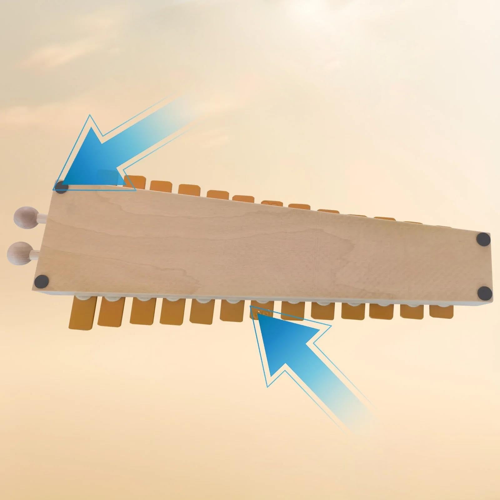 Xilofono Professionale Professionale Per Principianti 13 Note Glockenspiel Classico Colore Legno Xilofono Tasti In Metallo