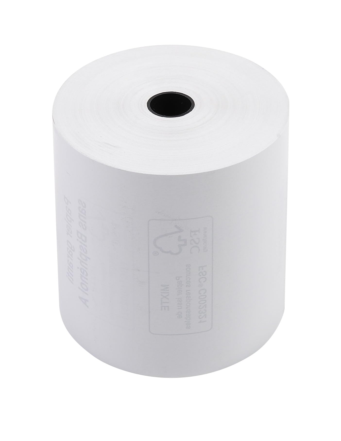 Exacompta 43817E 10er Pack Thermopapierrollen 1-lagig Breite: 80mm, Länge: 76m, Durchmesser Kern: 12mm 55g/m² rückseitig bedruckt für Kassen Kassenrolle