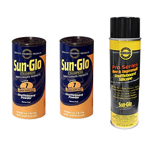 Sun-Glo 2 Cans #7 Shuffle Alley Wax & 1 Can Silicone Spray