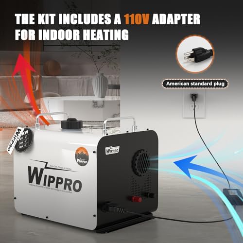 WIPPRO Diesel Heater 8KW,12V/24V/110V 8L Diesel Air Heater with LCD Switch, Remote Control, for Campers, Car, RV Truck, Boat, Campervans, Caravans - Image 8