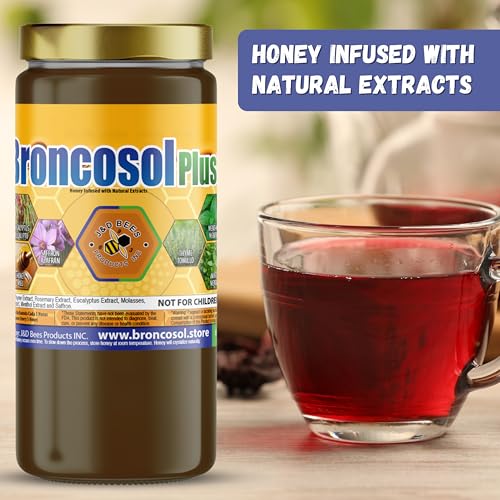 Broncosol Plus - miel con Azafrán, Eucalipto y Menta 12oz miniatura 6