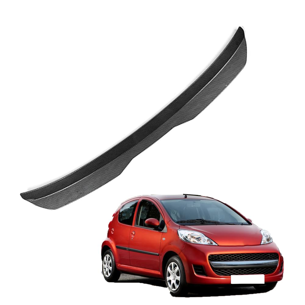KizmiQ Car Rear Spoilers,for Peugeot 107 Roof Wing Hatchback Modification ABS Spoiler reduces drag Improve Fuel Efficiency spoiler,B/Carbon Fiber
