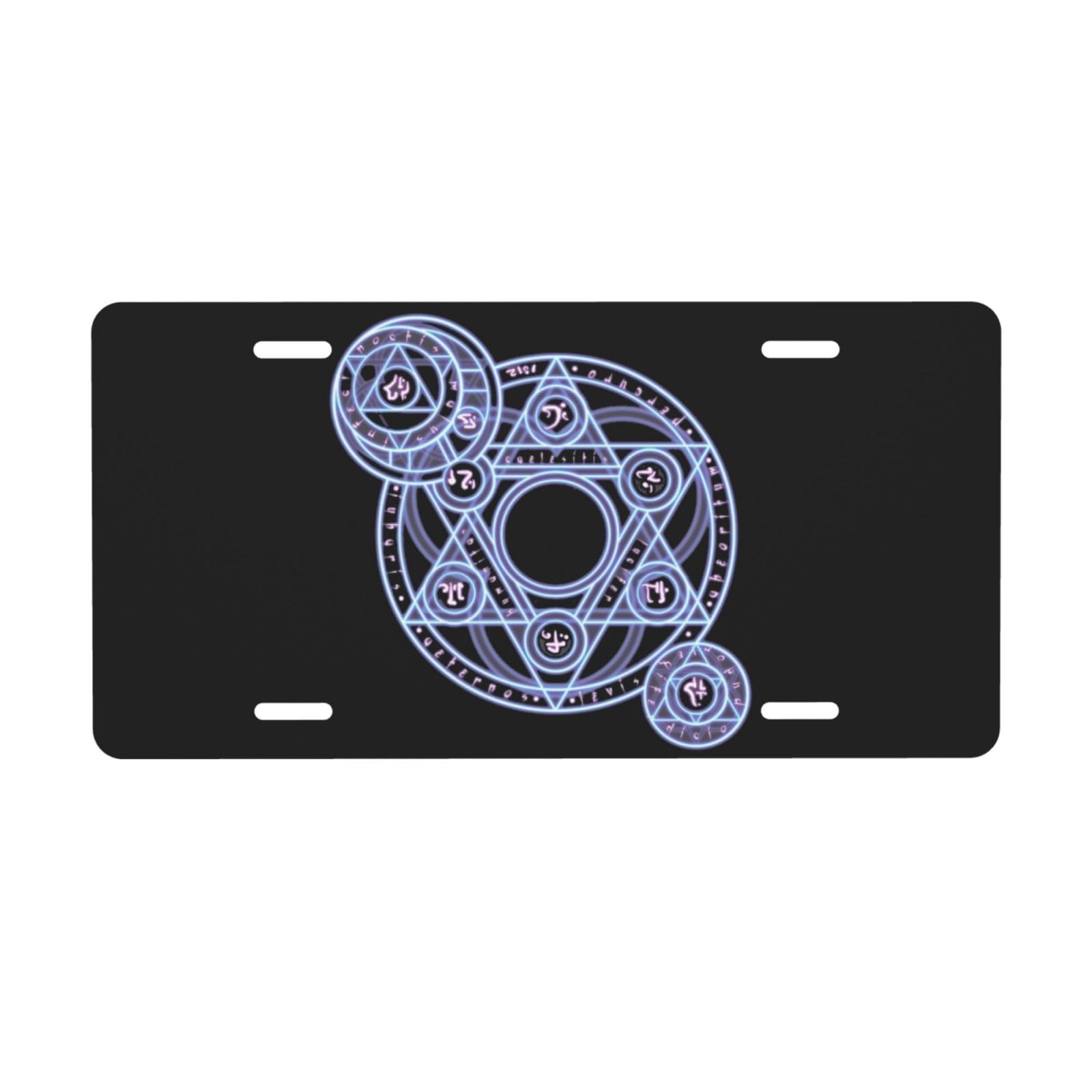 Rune Magic Circle Front Retro Metal Car Plate,Custom License Plate,Vanity Tag for Men/Women Car 6 X 12 Inch