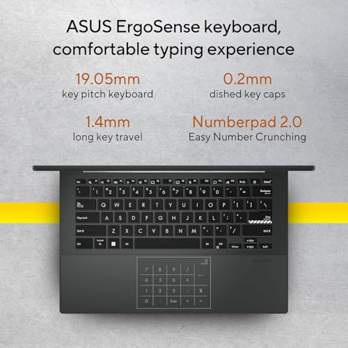 Image of ASUS Vivobook Go 14, AMD Ryzen 5 7520U, 16GB RAM, 512GB SSD, FHD 14 inch, Windows 11, Office Home 2024, M365 Basic (1Year)*, Black, 1.38kg, E1404FA-EB2542WS, AMD Radeon iGPU, 42WHrs, Thin & Light Laptop