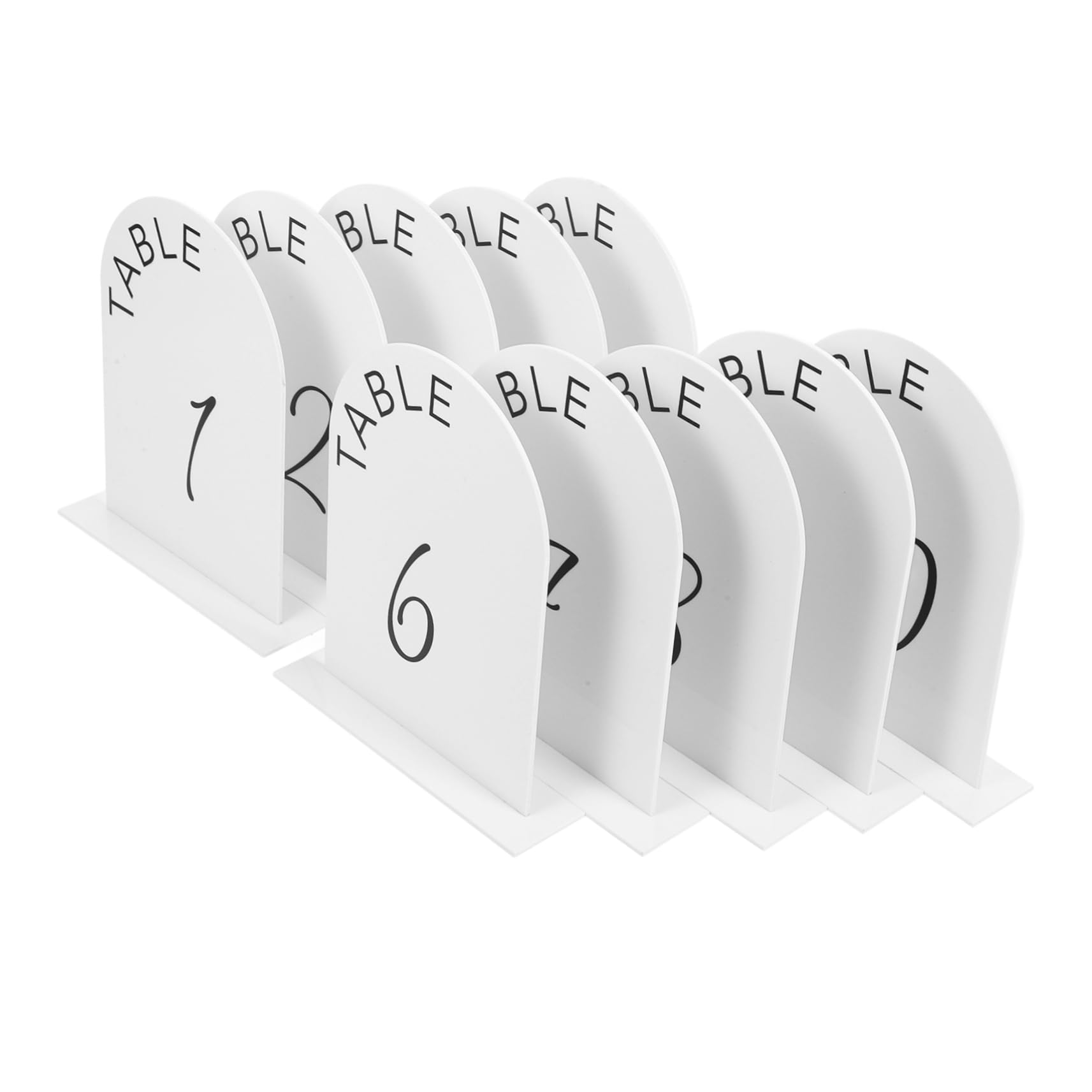 SUPVOX Set of 10 Acrylic Table Numbers Stand for Wedding Party Menu Diy Sign 1-10 Seat Numbers for Wedding Decor