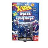 Apocalypse vs Archangel Figures - 1994 - X-Men Steel Mutants - Die Cast Metal - w/ Mutant Collector Stand - Poseable - Detailed - Toy Biz - Marvel - Limited Edition - Mint - Collectible