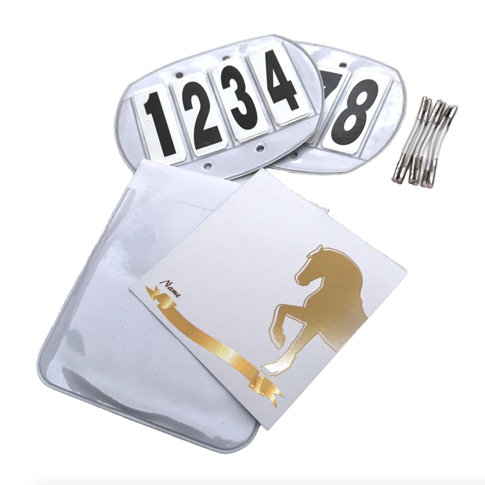 Porte-numéros Magnétiques Cristal – Concours Cheval & Spectacle – Lot De 4 – Neuf