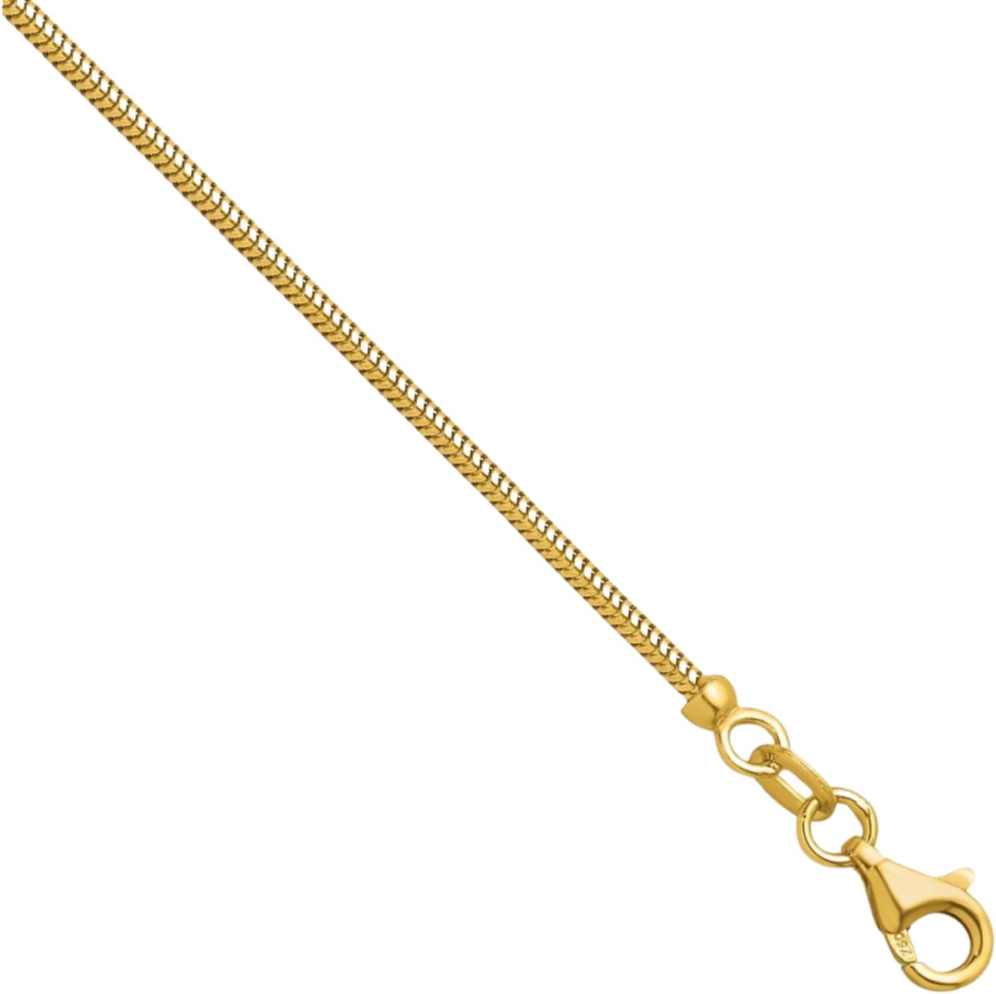 IceCarats 18K Solid Yellow Gold 1.6mm Thin Snake Chain Necklace Polished