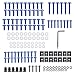 Produktbild XX eCommerce Motorrad Aluminium Windschutzscheibe Verkleidung Bolzen Nuss Schraube Verschluss Clip für MT FZ 07 09 MTFZ07 MTFZ09 YFZ R1 R6 R25 (Blau)