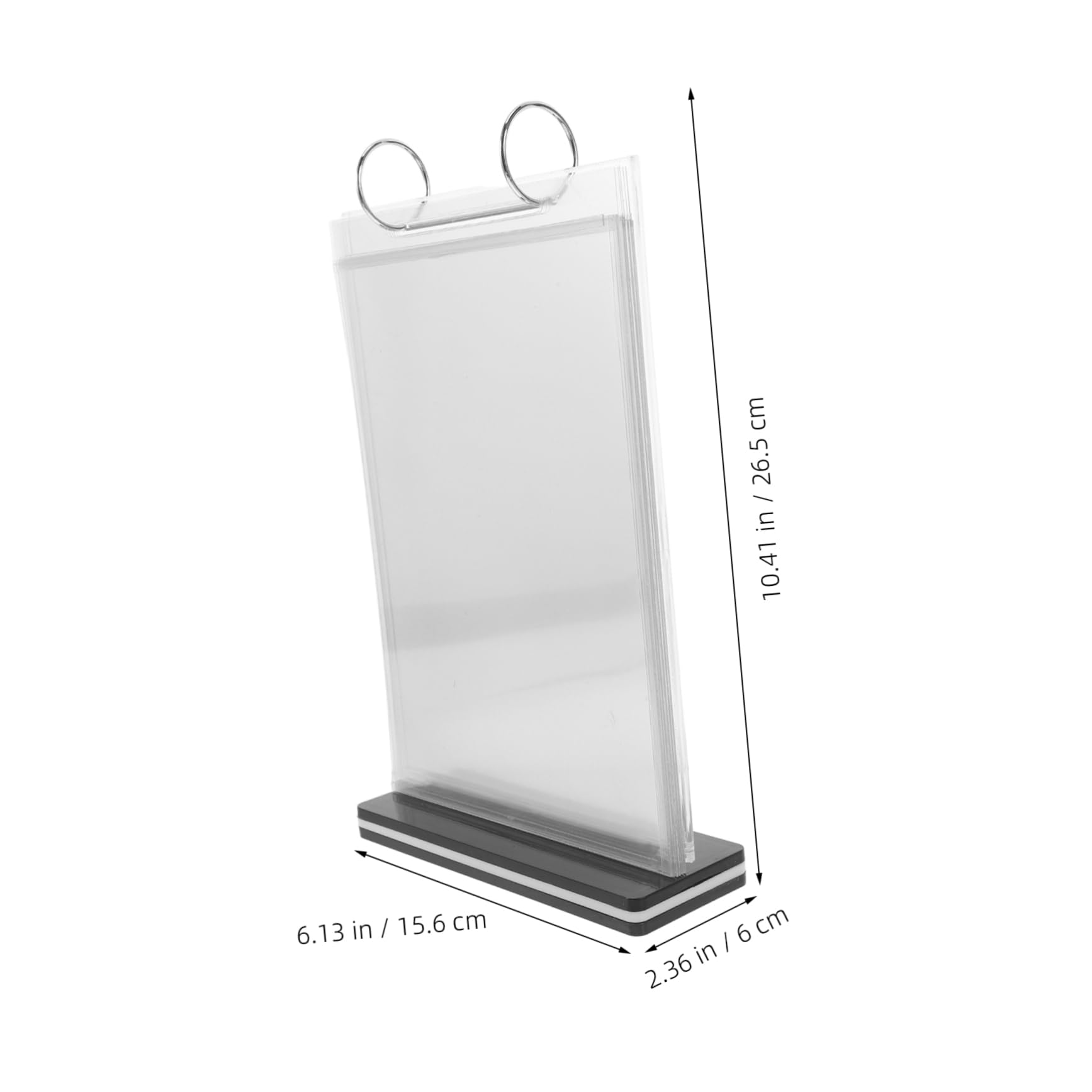 ULTECHNOVO Desktop Menu Folder Acrylic Display Stand 6 Page Flip Display Sign Easy to Clean and Change Content