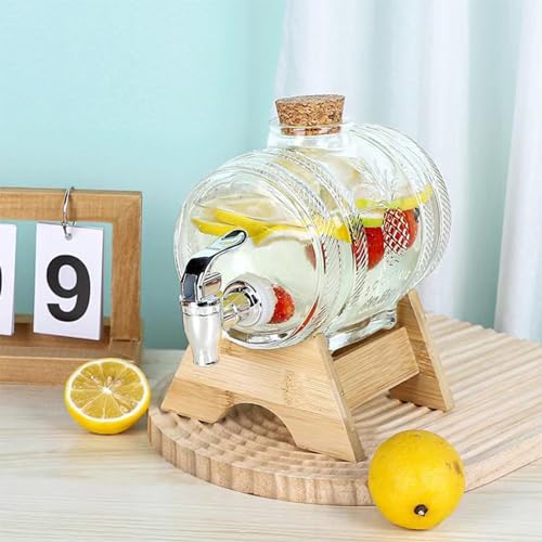 Distributeur de boissons avec support en liège de 1000 ml - 6
