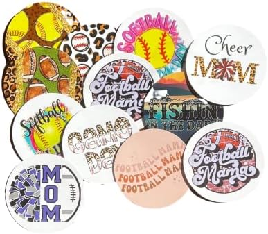 Occupation-Themed Cardstock Cutouts - 2 Inch Rounds For Car Freshies, 12 Pack (Nurse, Teacher, Police)