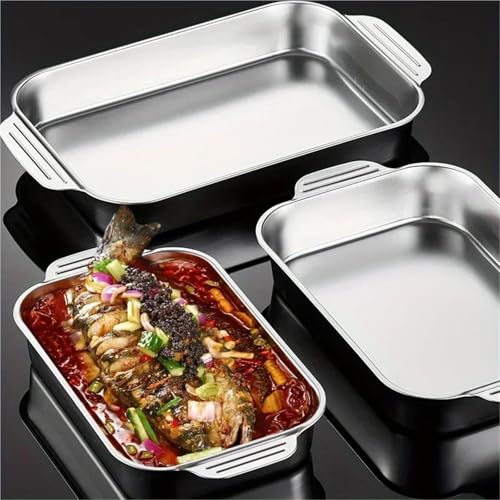 Outils de cuisson plaque de cuisson profonde en acier inoxydable robuste L - 4