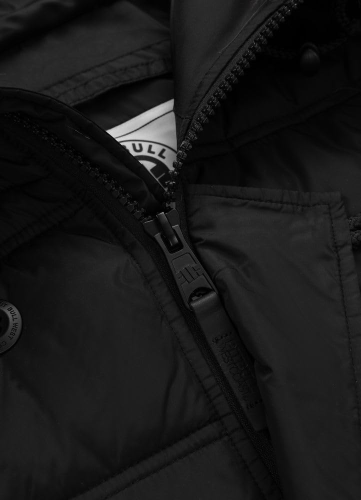 PITBULL - Winterjacke Herren mit Kapuze Kingston II, Jacke Herren mit Reißverschluss, Bequeme Seitliche Taschen, Wärmender Parka Perfekt für Winter