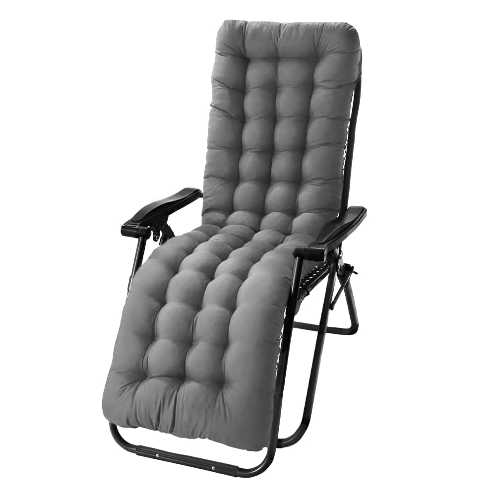 Mediawave Store - Sedia Sdraio Gravità Zero, Sedia Pieghevole con Cuscino Imbottito, Sedia con Schienale Reclinabile, Sedia Giardino, Acciaio, Textilene, Richiudibile, Sedia Gravity (1, Grigio)