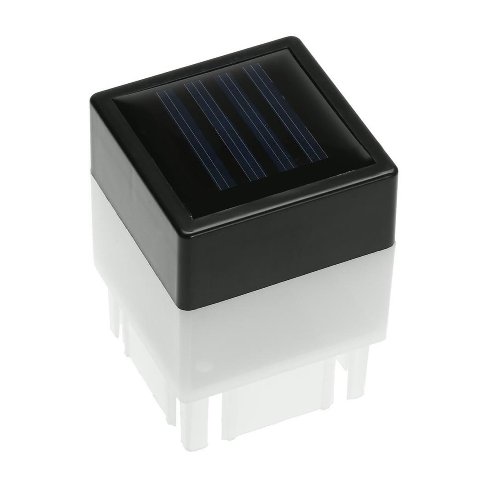 Lampa Słoneczna LED Kwadratowa Wodoodporna Słupek Ogrodzeniowy Basen Ogrodowa Ciepły Biały Zewnętrzny Reflektor Solar Post Cap Jasne OśWietlenie