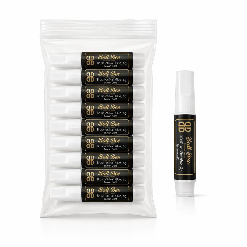 Bolt Bee Brush-On Nail Glue Set (10 PCS, 3g Each) – Quick Dry Strong Hold Adhesive for Press On Nails, Nail Tips, DIY Nail Art & Salon Use-image-40