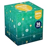 Kleenex Professional Naturals Facial Tissue with Plastic-Free Eco Packaging, Bulk (56027), 2-Ply, White, Upright Cube Boxed Format, Designed for Business (90 Tissues/Box, 36 Boxes, 3,240 Sheets/Case)
