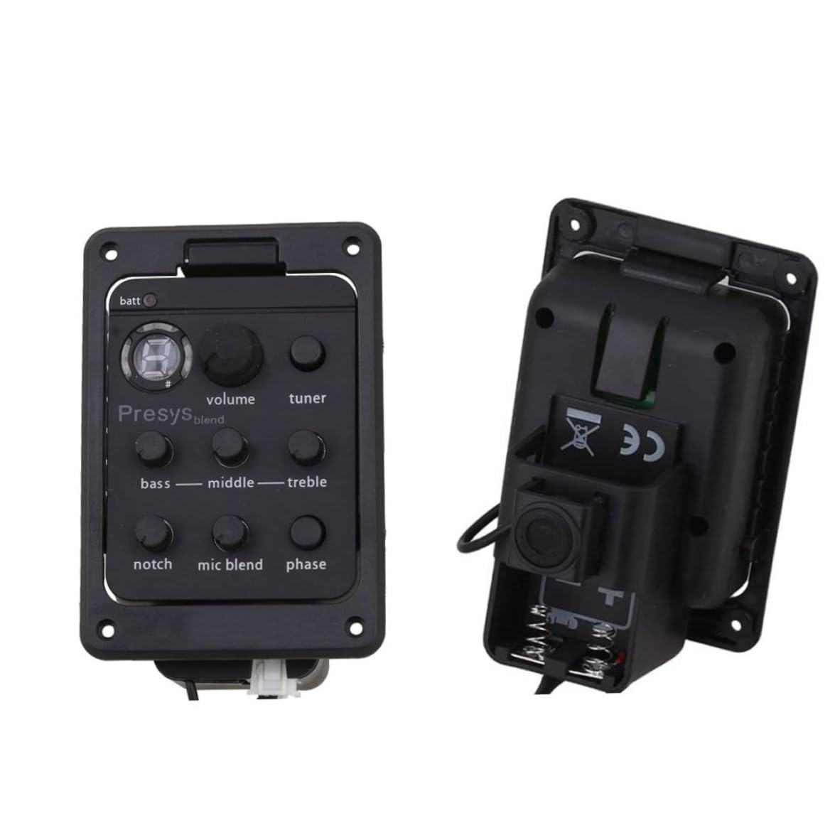 Pastilla de preamplificador de Guitarra, Pastilla de Ecualizador de Guitarra acústica, Pantalla Digital para Folk acústico | Sintonizador de preamplificador