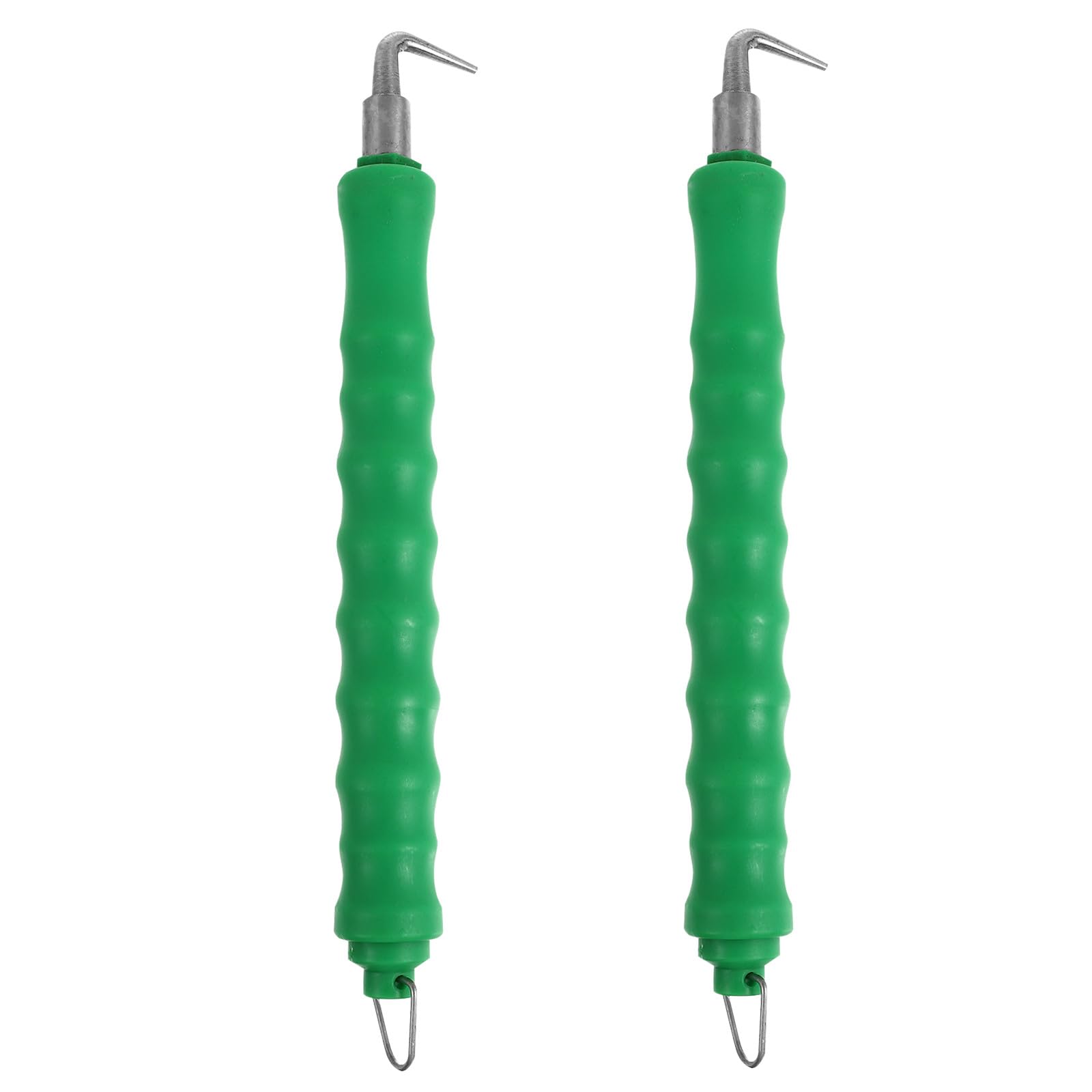 Gancho para varillas semiautomático de atado rápido con dos piezas de mango verde ergonómico