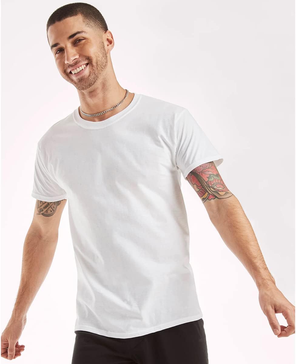 Hanes Ultimate® FreshIQ® ComfortSoft® Crew Neck Big Undershirt 6-Pack White 2XL