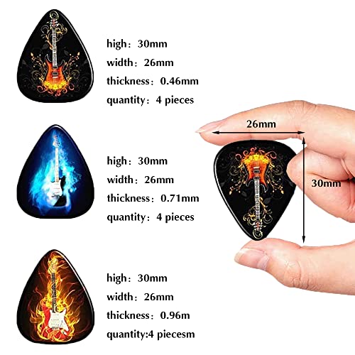Lot de 12 Médiators pour Guitare, Médiators Guitare en Celluloïd, 3 Epaisseurs: 0.46/0.71/0.96 mm, Plectrum Guitare pour… - Les Beatles, Paul McCartney, John Lennon, RIngo Starr, George Harrison Lot de 12 Médiators pour Guitare, Médiators Guitare en Celluloïd, 3 Epaisseurs: 0.46/0.71/0.96 mm, Plectrum Guitare pour… – Image 3
