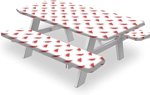 Mantel rectangular de poliéster para el 4 de julio, con bordes elásticos retro de bandera americana, para cenas y patio al aire libre, para mesa de