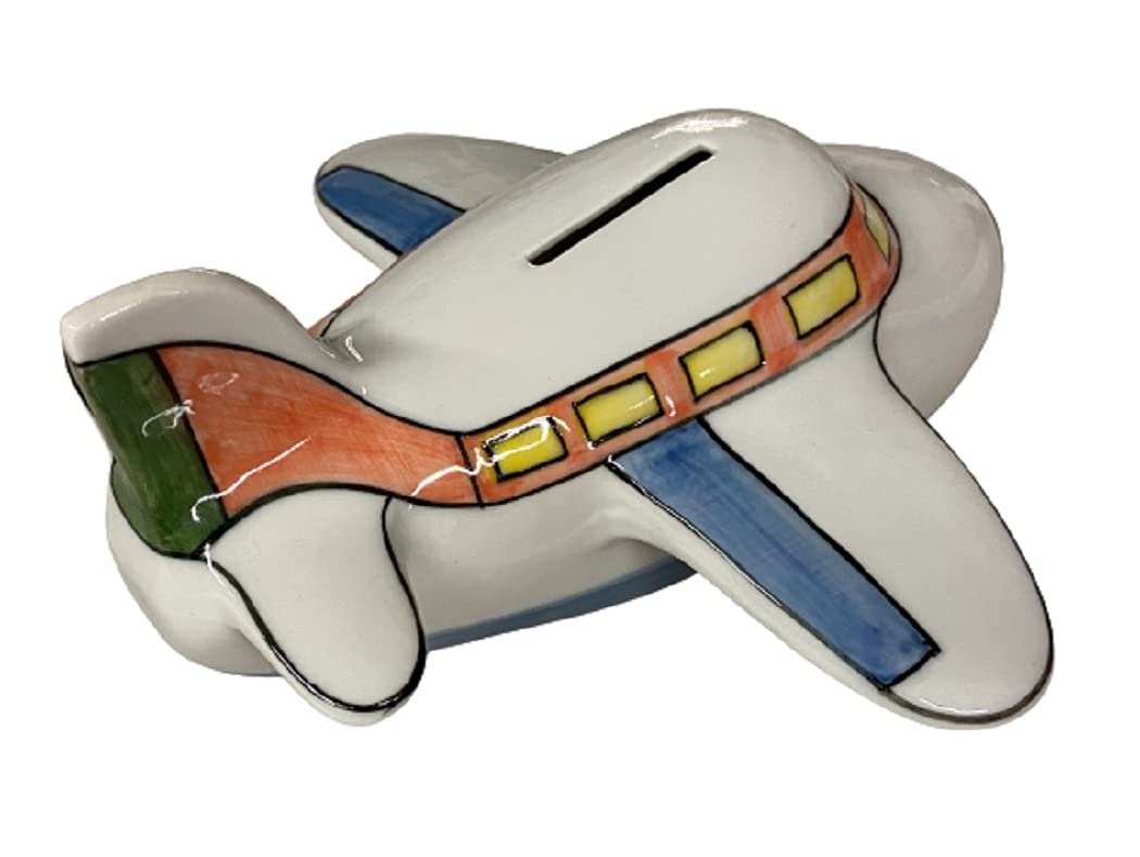 Sadek Airplane Coin Bank Piggy Bank 6.5 Inches