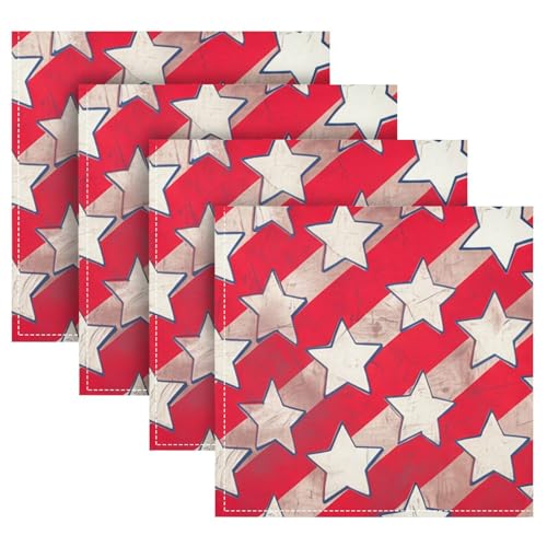 Servilleta de Tela Cuadrada 20 x 20 Pulgadas Patriotic Star miniatura 5