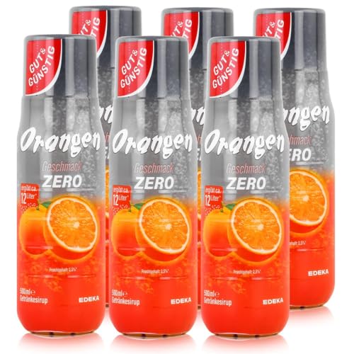 H-O Gut & Günstig Orange Zero Getränkesirup 6er Pack (6x500ml)
