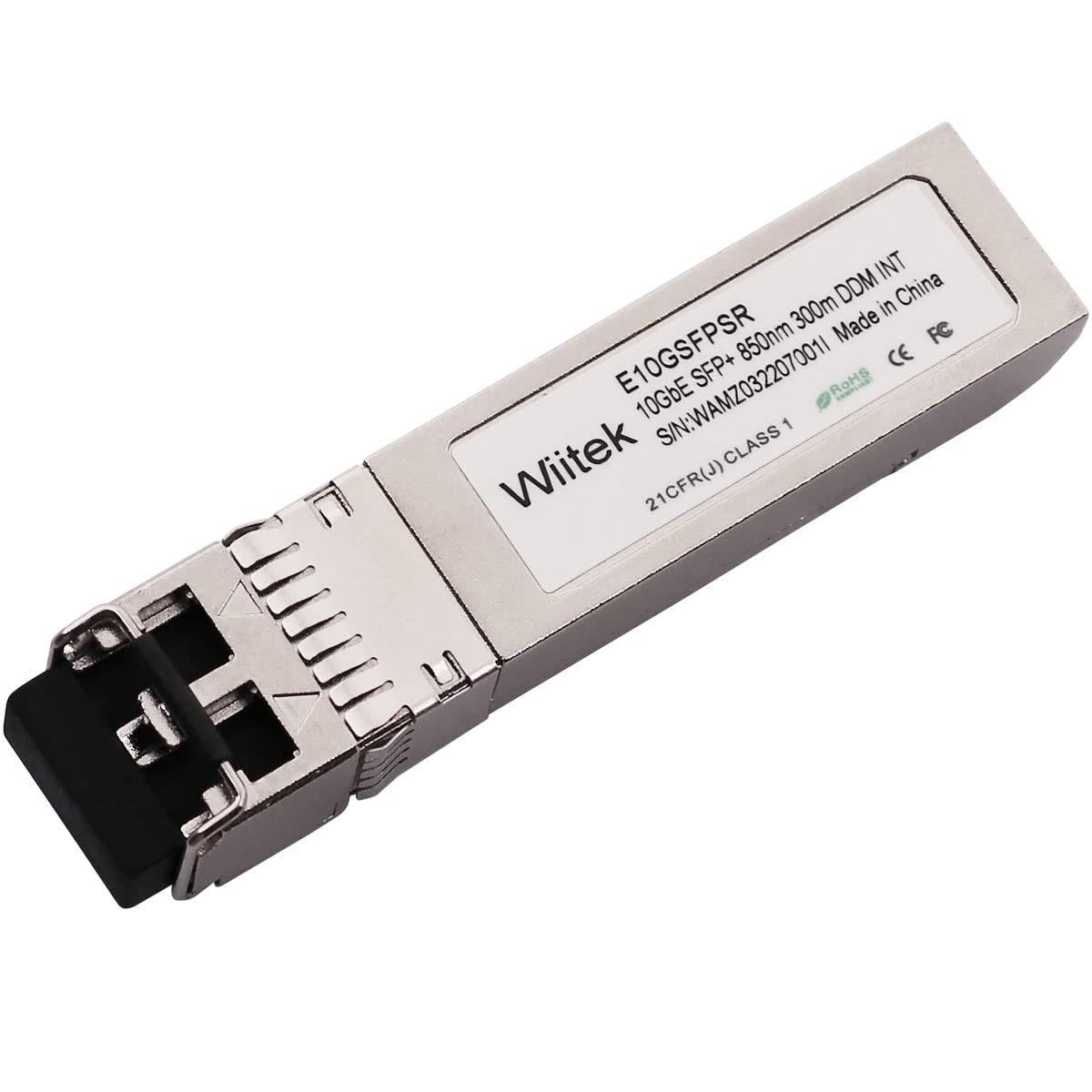 10GBase-SR SFP+ Multimode Transceiver, 10G SFP 850nm 300m DDM Duplex LC Module, Compatible with Intel E10GSFPSR