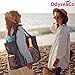 Odyseaco Large Mesh Beach Bag - Beach Tote Bags Waterproof Sandproof - Swim Tote for Pool (Black)