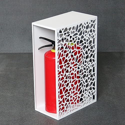 Armario para extintor de incendios, caja de almacenamiento decorativa para 2 extintores, ideal para centros comerciales, pasillos, hoteles y espacios públicos