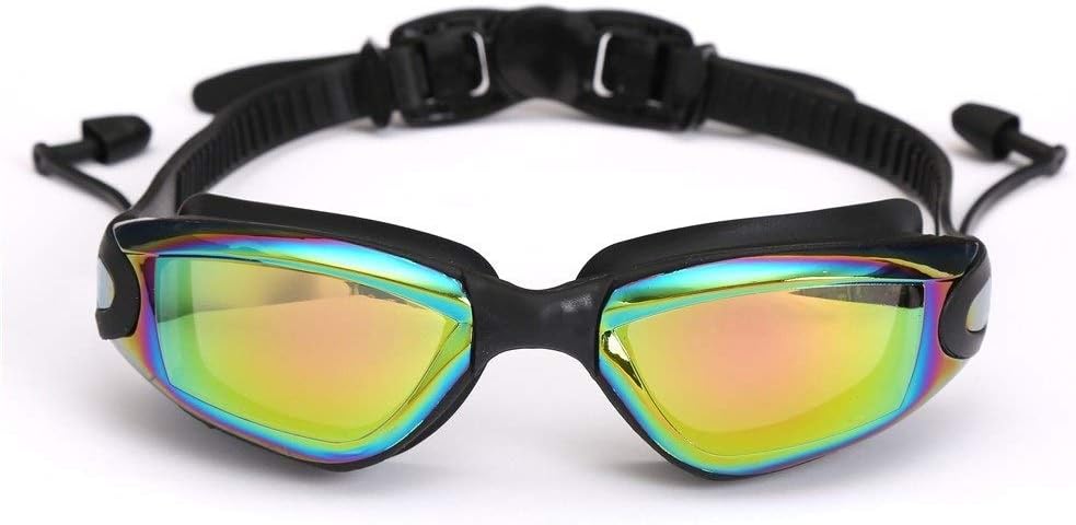 Swim Goggles,Adjustable Swimming,Anti-Fog UV Protection Glasses for Unisex Adult Men Women Youth Kids Child
