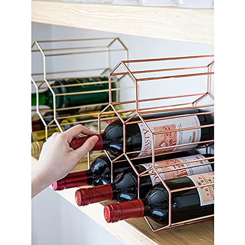 Soporte para 6 Botellas de Vino Metal Dorado miniatura 6