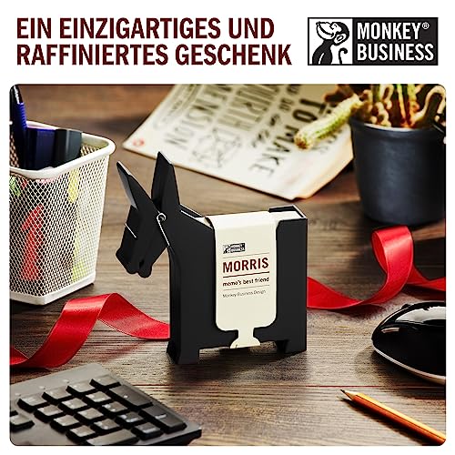 Morris der Esel: Schreibtisch-Memohalter | Niedliches Schreibtischzubehör & Bürobedarf | Schreibtischdekoration | Schreibtischbedarf: Halter & Spender | Haftnotiz-Halter |von Monkey Business (Schwarz)