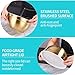 DINYWOW 4 Piece Gold Mixing Bowls With Lids for Kitchen, Stainless Steel Set Ideal for Baking, Prepping, Cooking and Serving Food, Nesting Metal Bowls for Space Saving Storage
