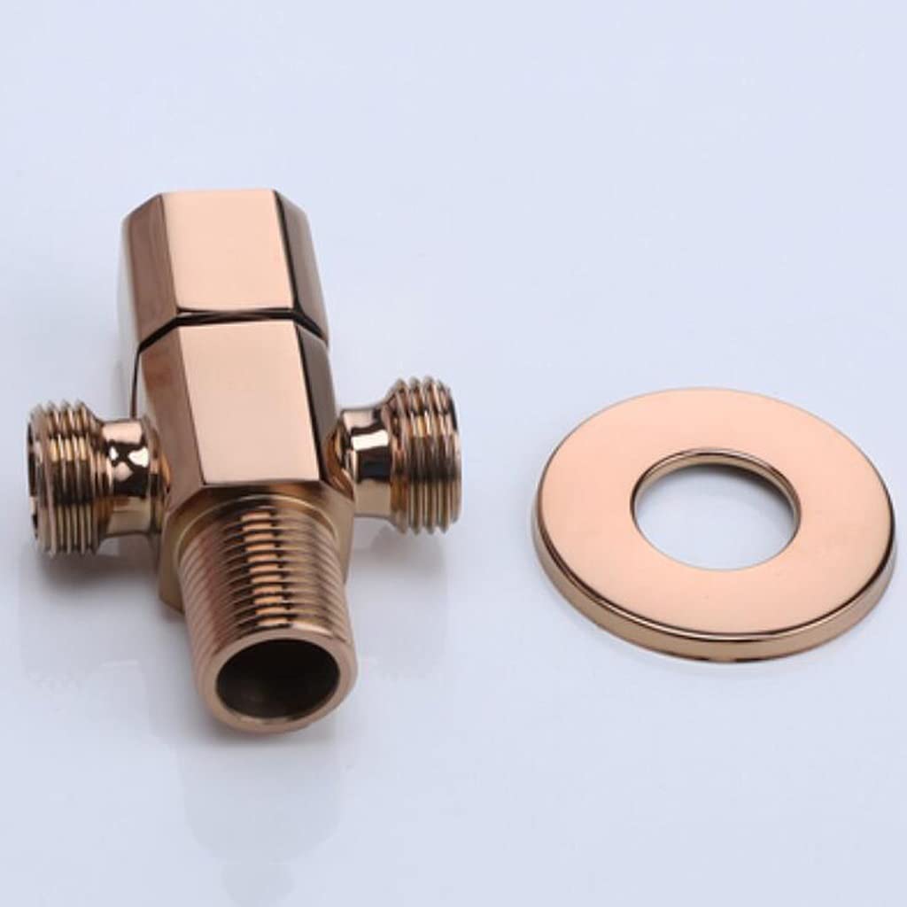 Valvola Angolare Valvola A Triangolo Placcato Oro Placcato Oro Valvola da Bagno Valvola da Bagno Valvola di Arresto 'Acqua Triangolo(3-Pack)