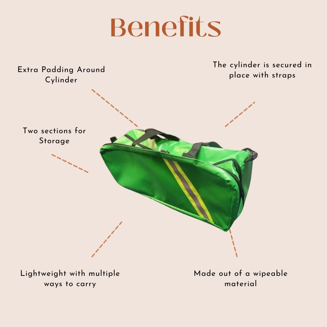 The Oxygen Store Durabag Sac de rangement pour cylindre d'oxygène médical | Pour premiers secours/premiers intervenants/utilisation d'urgence | Sac de rangement pour cylindre médical (vide) |