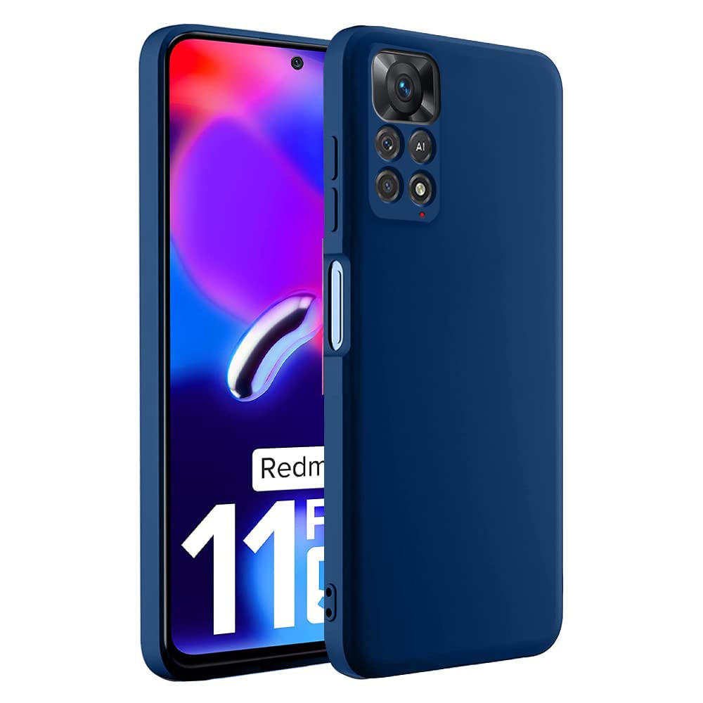 Protective Back Cover for Redmi Note 11 Pro Plus 5G - Silicone Case with Camera Protection (Blue)