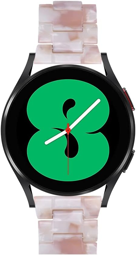 Resin Watch Bands Compatible with Samsung Galaxy Watch 7/6/5/4/FE 40mm 44mm, Galaxy Watch 6/4 Classic 42mm 43mm 46mm 47mm/5 pro 45mm/3 41mm,20mm Wristband for Women Men - Image 2