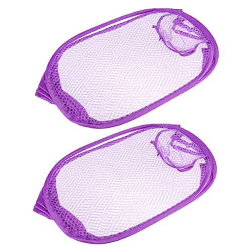 FONDOTIN 2pcs Mesh Laundry Hamper Folding Clothes Baskets Storage Basket Net Bags for Laundry