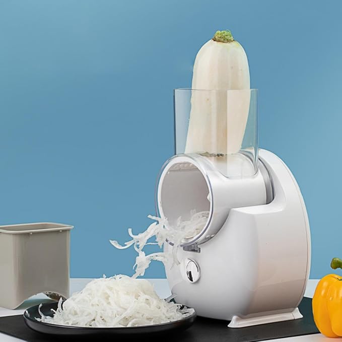 Rallador eléctrico giratorio de queso 3 en 1 blanco miniatura 2