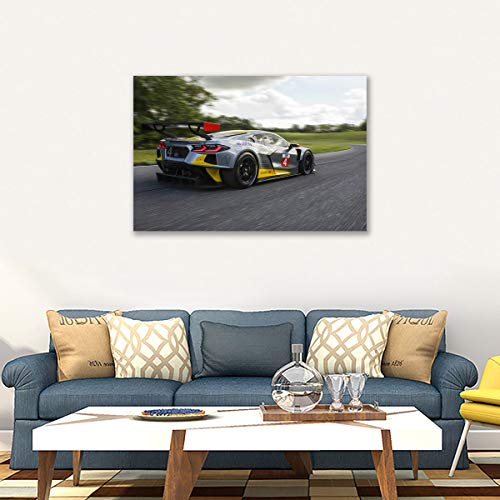 Tableau sur toile d'art moderne Super Race Car impression HD - 2