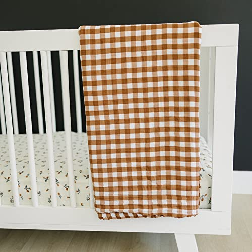 Image of Mebie Baby Muslin Quilt, Gingham 100% Muslin Cotton Baby Blankets for Girls and Boys, Muslin Baby Blanket for Newborns, Babies, Toddler, Soft Muslin Swaddle Blankets, 47 inchx47 inch