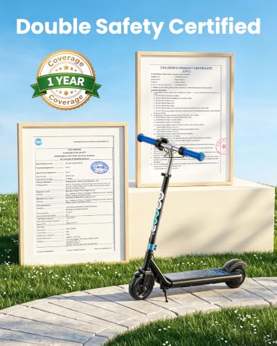 Gyroor Kids Electric Scooter 150W Motor LED Display H30Max Blue - image 7
