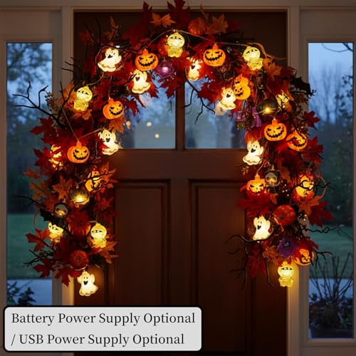 Halloween String Lights, 10FT 20LED Orange Fairy Lights - image 3