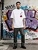 Bealin Mens Graphic Tees Oversized Creative Graffiti Short Sleeve Shirts Summer Casual Rapper Streetwear Y2k Tops Tshirt, 1# White, XXL #3
