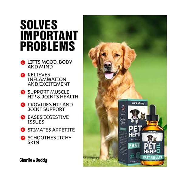 Charlie & buddy hеmp оil dogs cats - helps pets with аnxiеty, pаin, strеss, slееp, аrthritis, sеizures rеlief - нiр jоint hеalth - cаlming trеats - image 3