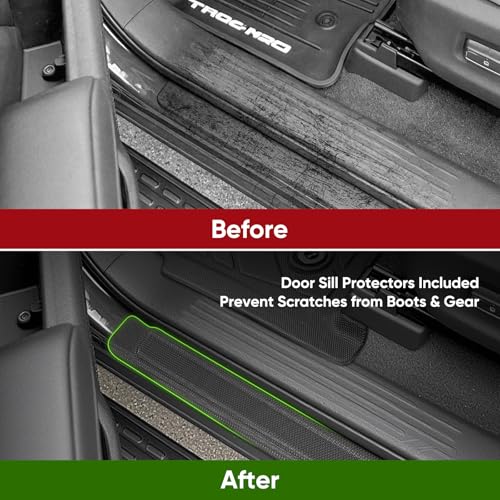 Image of TAPTES Floor Mats & Door Sill Guards for Toyota Tacoma Double Cab 2024-2026